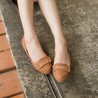Ni-kiyo - Faux-Leather Stitched Flats