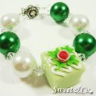 Sweet & Co. - Sweet Color Rose Green Chocolate Pearl Crystal Bracelet