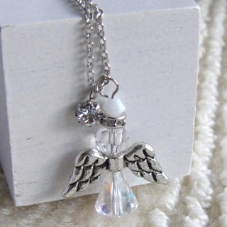 Little Angl Necklace with Swarovski Crystal