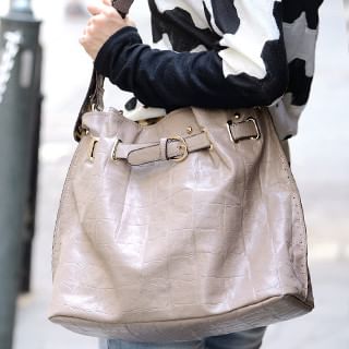 Faux-Leather Shoulder Bag