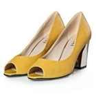 O.SA - Genuine-Leather Peep-Toe Pumps