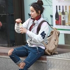 REDOPIN - Contrast-Trim Baseball Jacket