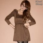 Kiwi Shop - Bow-Accent U-Neck Dress