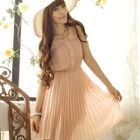 Tokyo Fashion - Scallop-Trim Pleated Dress