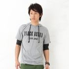 BLACK ASUKA - Inset Sleeve Print Hooded Pullover
