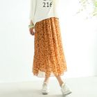 Tokyo Fashion - Dotted Pleated Chiffon Maxi Skirt