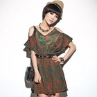 1313 - Off-Shoulder Patterned Dress