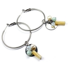 Truffles - Amazonite with Citrine Hoop Earrings Truffles - Amazonite with Citrine Hoop Earrings