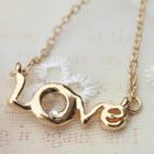 Fit-to-Kill - Diamond on LOVE letter Necklace