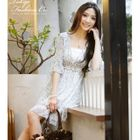 Tokyo Fashion - Set: Floral Chiffon Dress + Bandeau Top