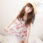 ZOO - Sleeveless Padded Floral Lace Top