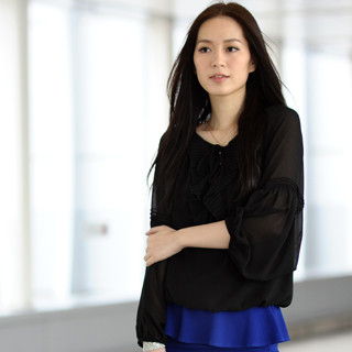 Ruffled Chiffon Blouse