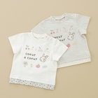 coeur a coeur - 'coeur a coeur' Inset Hem Tee with Button Neck