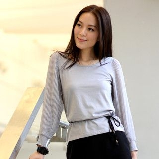 Pleated Sleeve Top Pleated Sleeve Top
