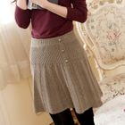 Tokyo Fashion - Buttoned Cable-Knit Skirt