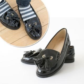 Tassel-Accent Patent Loafers