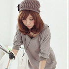 PUFFY - V-Neck Hooded T-Shirt Dress