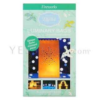 Small Luminary Bags with Tea Light Candles (Fireworks)