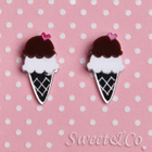 Sweet & Co. - I love ice-cream mirror stud earrings