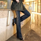 Tokyo Fashion - Stitched Rhinestone Boot-Cut Jeans