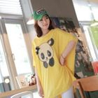 CLICK - Dolman-Sleeve Panda Print T-Shirt