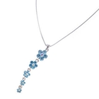 Samudra Raccolta - Five Vertical Flowers Pendant (Blue)