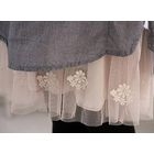 Sechuna - Rosette Appliqué Tulle Skirt