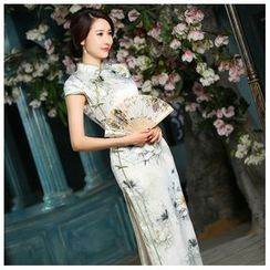 Janelle Qipao - 蓋袖印花旗袍 Janelle Qipao - 蓋袖印花旗袍