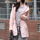 JUNY - Drawstring-Waist Hooded Jacket
