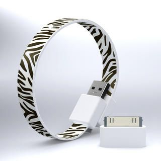Mohzy Loop USB to Micro-USB Cable (Zebra) (With Adapter)