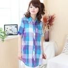 ZOO - Short-Sleeve Pocket-Accent Plaid Shirt