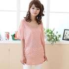 ZOO - Set: Dotted Camisole + Cutaway-Sleeve Knit Top