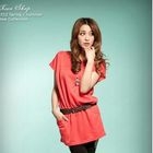 Kiwi Shop - Belted Short-Sleeve Dress