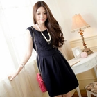 Tokyo Fashion - Tweed-Panel Sleeveless Dress