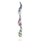 Keleo - 18K White Gold Customizable Pendant with Diamonds and Colorstones