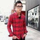 MITOSHOP - Button-Down Plaid Shirt