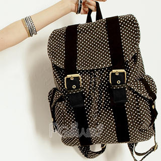 Dotted Canvas Backpack