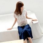 Tokyo Fashion - Crochet-Collar Sleeveless Dress
