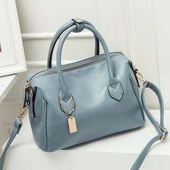 Annmuu - Genuine-Leather Boston Bag Annmuu - Genuine-Leather Boston Bag
