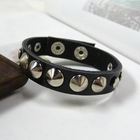 OWL Fashion - Genuine-Leather Studded Bangle