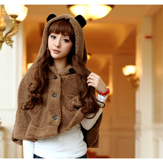 Bear Ear Fleece Blanket Cape