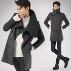 deepstyle - Wool Blend High-Neck Coat
