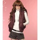 Tokyo Fashion - Faux-Fur Trim Hooded Padded Vest