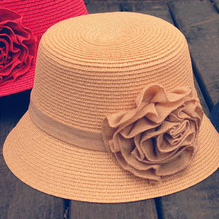 Corsage Accent Straw Hat
