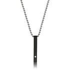 Kenny & co. - IP Black Stick Shaped Crystal Pendant with Necklace