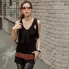 PUFFY - Braided Bib Fringed Tank Top