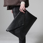 Rone - Faux-Leather Woven Envelope Clutch