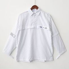 Mr. Cai - Long-Sleeve Striped Shirt Mr. Cai - Long-Sleeve Striped Shirt