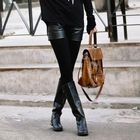 JUNY - Faux-Leather Shorts
