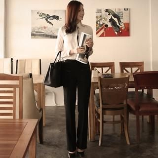 Wide-Leg Dress Pants
